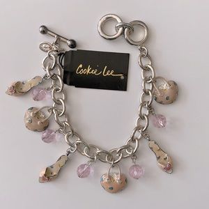 NWT Womens Cookie Lee Charm Bracelet